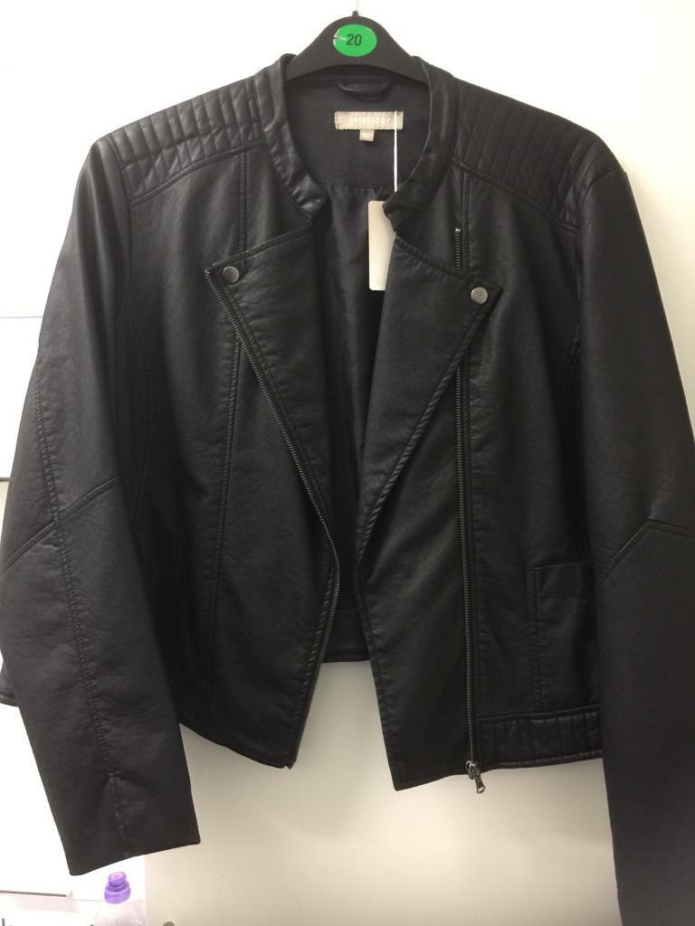 faux leather jacket size 24